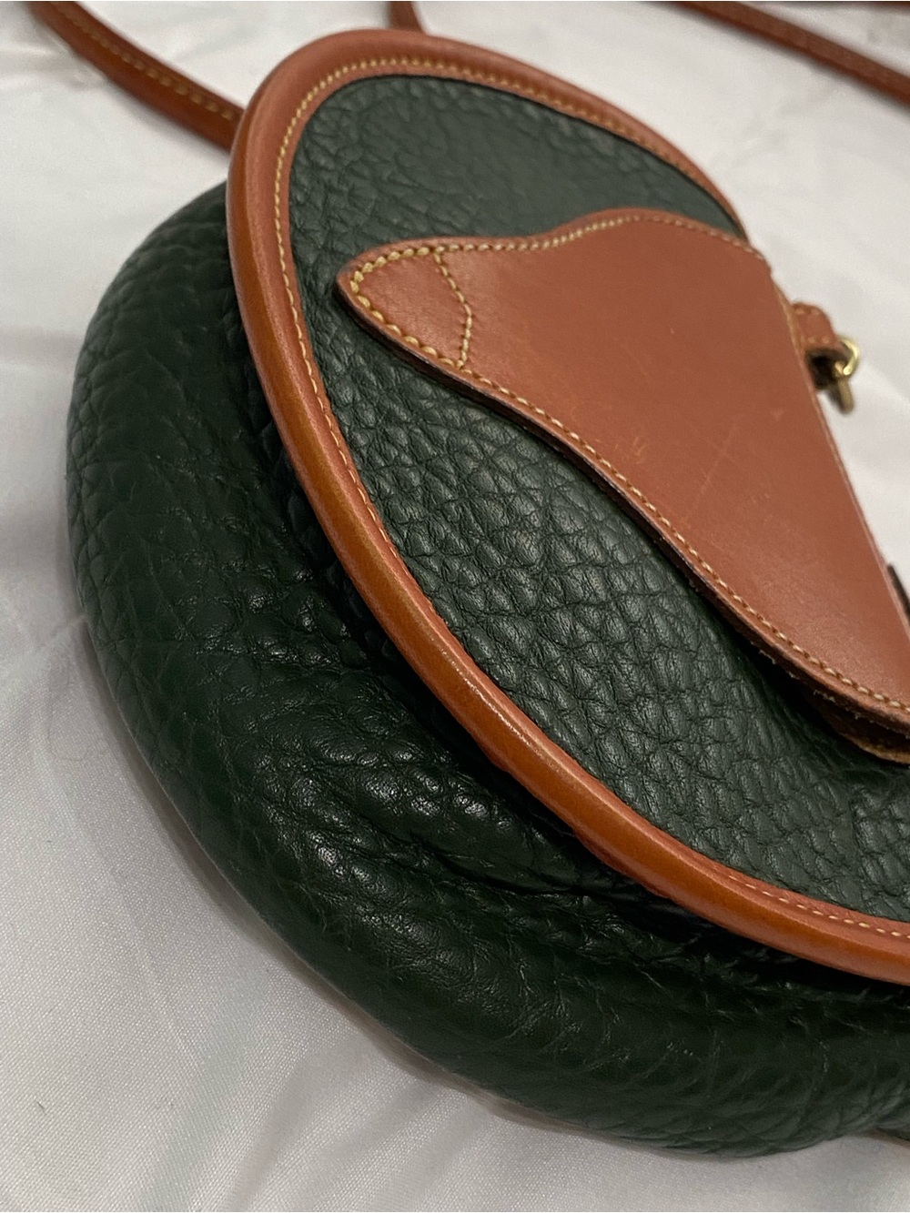 Vintage Dooney & Bourke Green Belt Bag Mini Calvary AWL - Picture 8 of 14